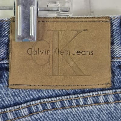 Vintage Calvin Klein Men's Size 38 Blue jeans Shorts - Thumbnail 4
