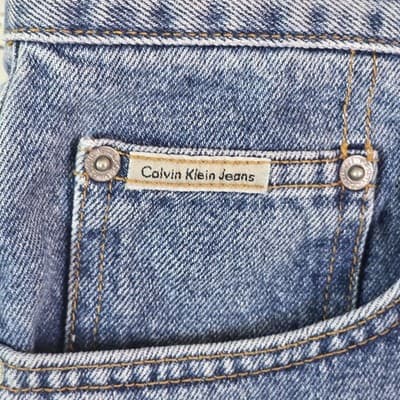 Vintage Calvin Klein Men's Size 38 Blue jeans Shorts - Thumbnail 3