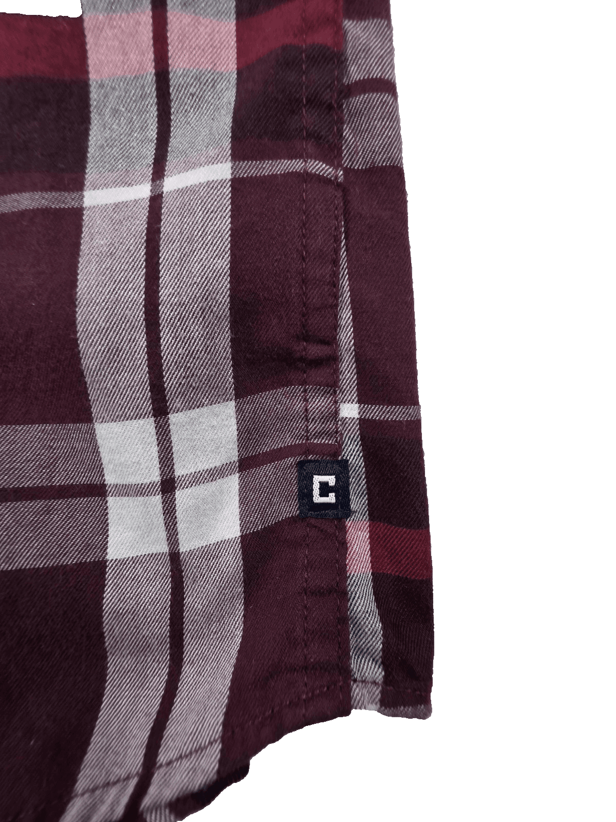 Chaps Easy-Care Men's Large Maroon Striped Long Sleeve Button Up Shirt - Thumbnail 5