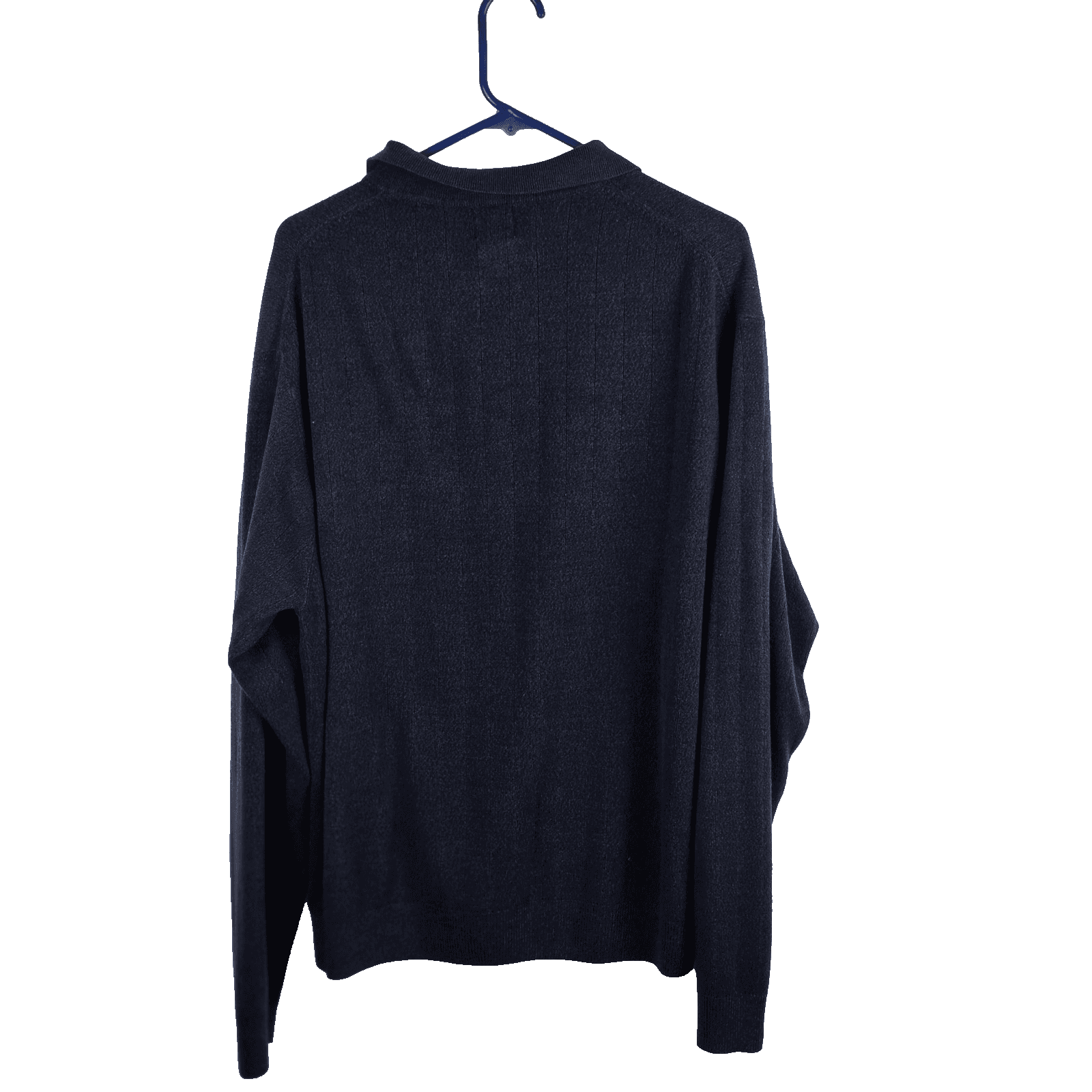 Geoffrey Beene Men’s XXL Blue Knit Long-Sleeve Acrylic Sweater - Thumbnail 4