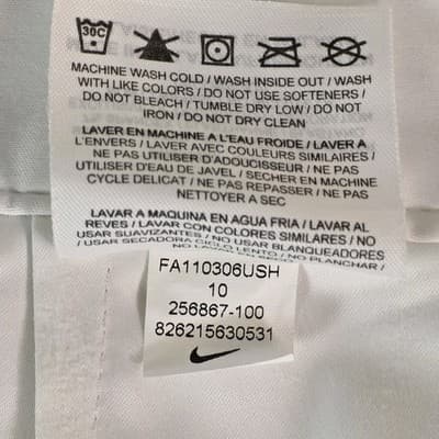 Nike Golf Dry Fit Size 10 Ivory/Off White Shorts - Thumbnail 7