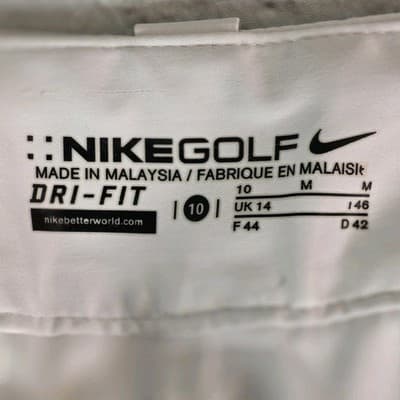 Nike Golf Dry Fit Size 10 Ivory/Off White Shorts - Thumbnail 6