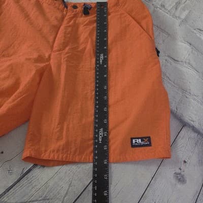 RLX Ralph Lauren Men's Medium Orange Lined Swimming Trunks - Thumbnail 9