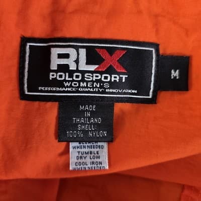 RLX Ralph Lauren Men's Medium Orange Lined Swimming Trunks - Thumbnail 4