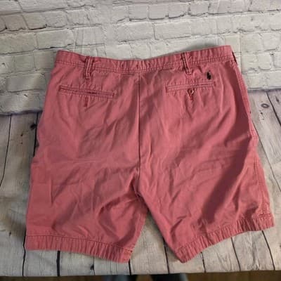 Polo Ralph Lauren Men's 40 Pink Chino Flat Front Casual Shorts - Thumbnail 6