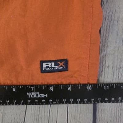 RLX Ralph Lauren Men's Medium Orange Lined Swimming Trunks - Thumbnail 10