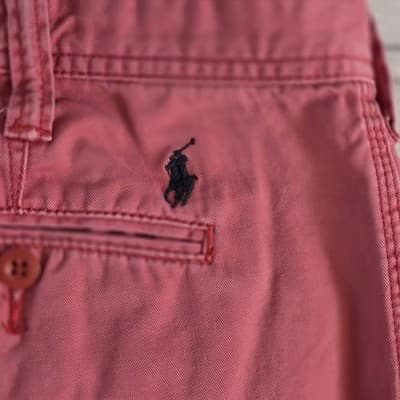 Polo Ralph Lauren Men's 40 Pink Chino Flat Front Casual Shorts - Thumbnail 5