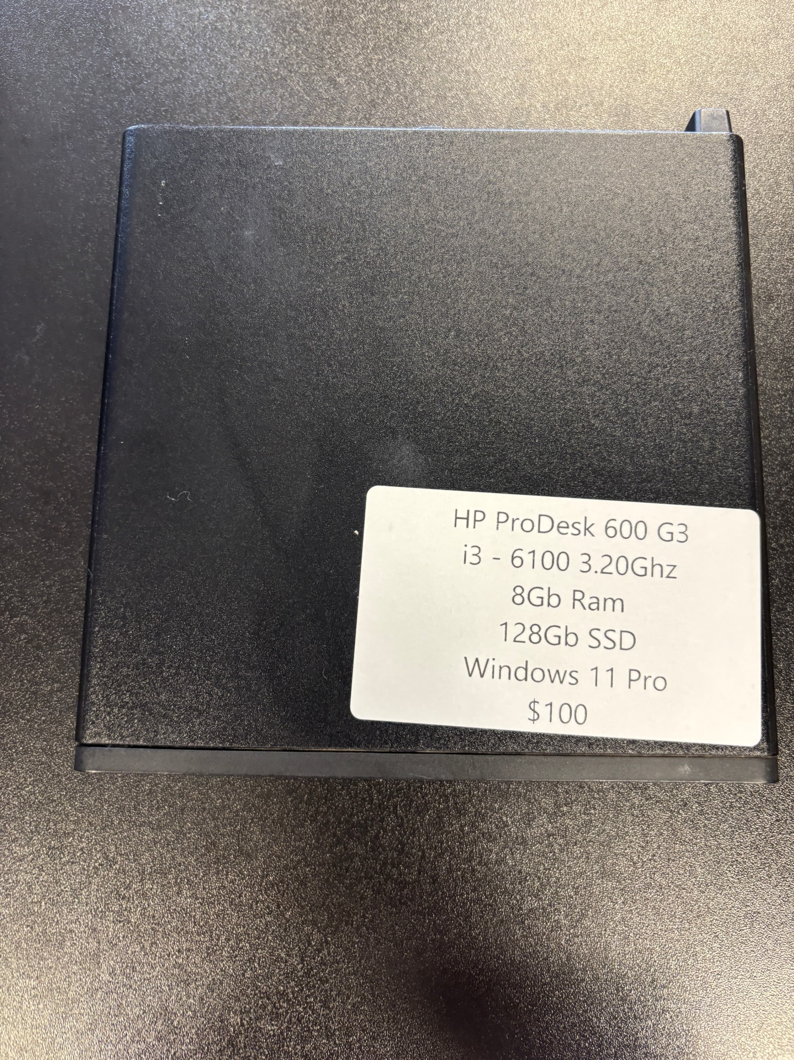HP ProDesk 600 G3 i3 Desktop 8GB RAM 128GB SSD Windows 11 Pro - Image 1