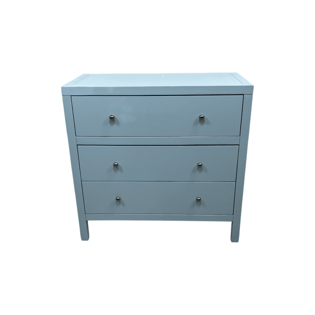 Joss and Main Celine 34" 3-Drawer Nightstand - Light Blue - Thumbnail 4
