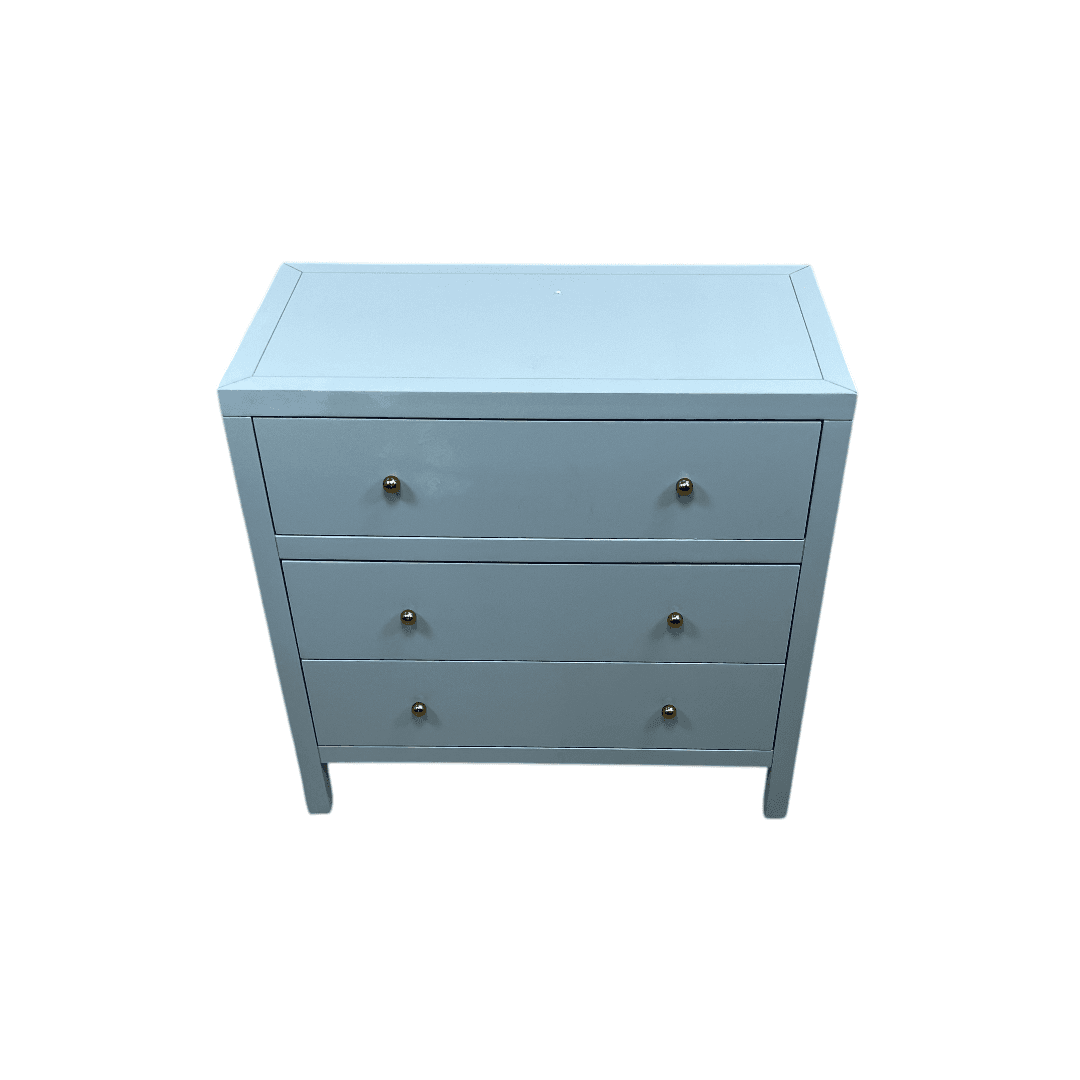 Joss and Main Celine 34" 3-Drawer Nightstand - Light Blue - Thumbnail 3