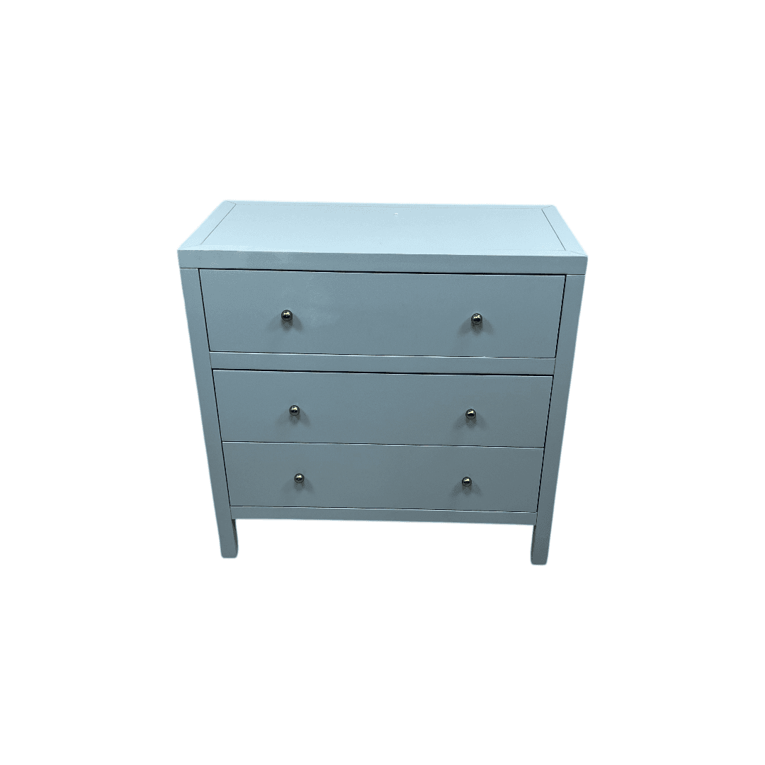 Joss and Main Celine 34" 3-Drawer Nightstand - Light Blue - Thumbnail 2