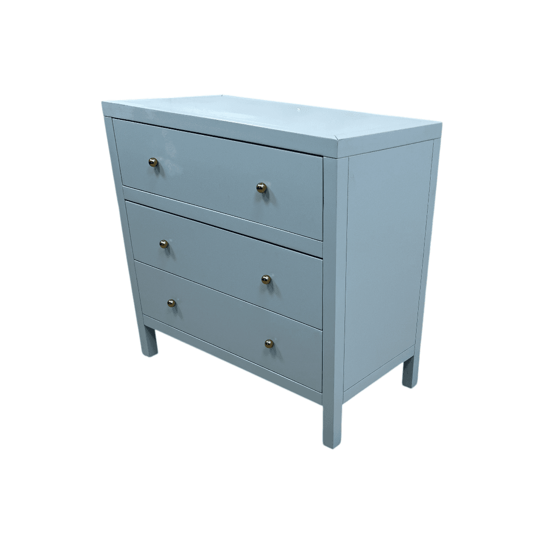 Joss and Main Celine 34" 3-Drawer Nightstand - Light Blue - Thumbnail 9