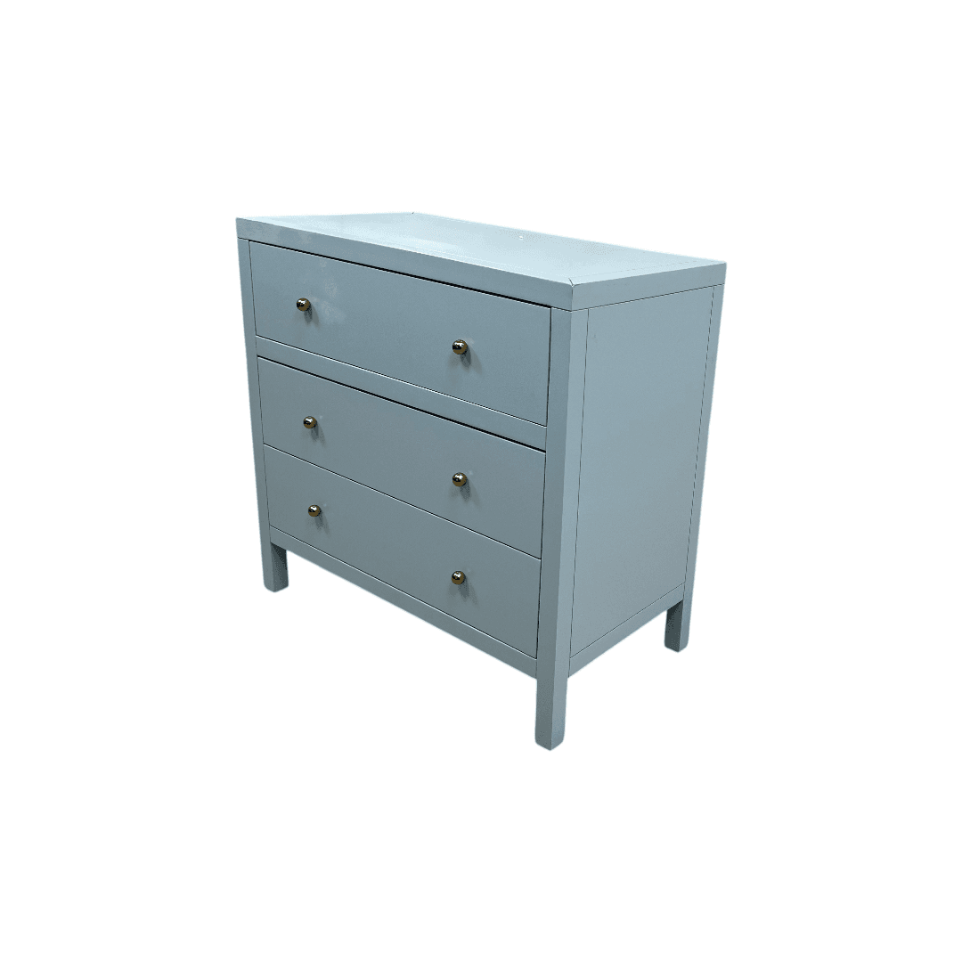 Joss and Main Celine 34" 3-Drawer Nightstand - Light Blue - Thumbnail 8