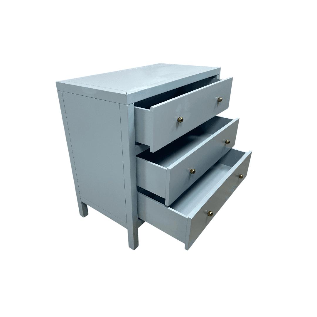 Joss and Main Celine 34" 3-Drawer Nightstand - Light Blue - Thumbnail 16
