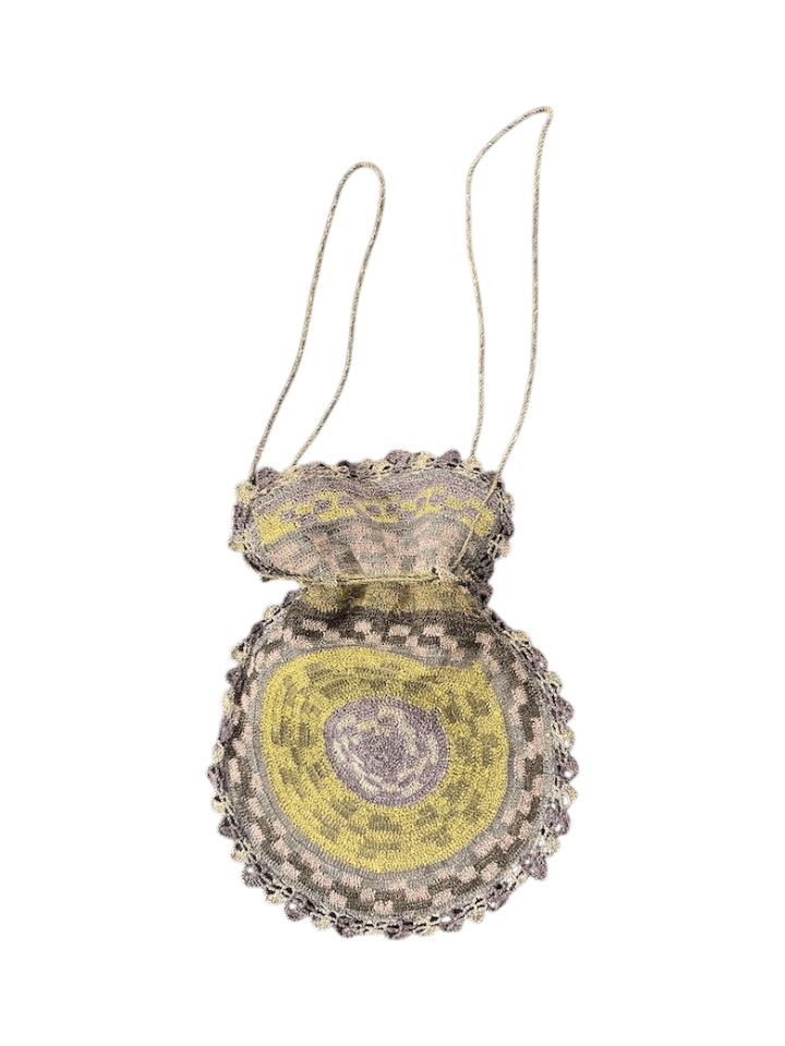 Vintage Chinese hand-embroidered silk pouch, most likely dating to the 1920s or 1930s (Art Deco era) - Image 1