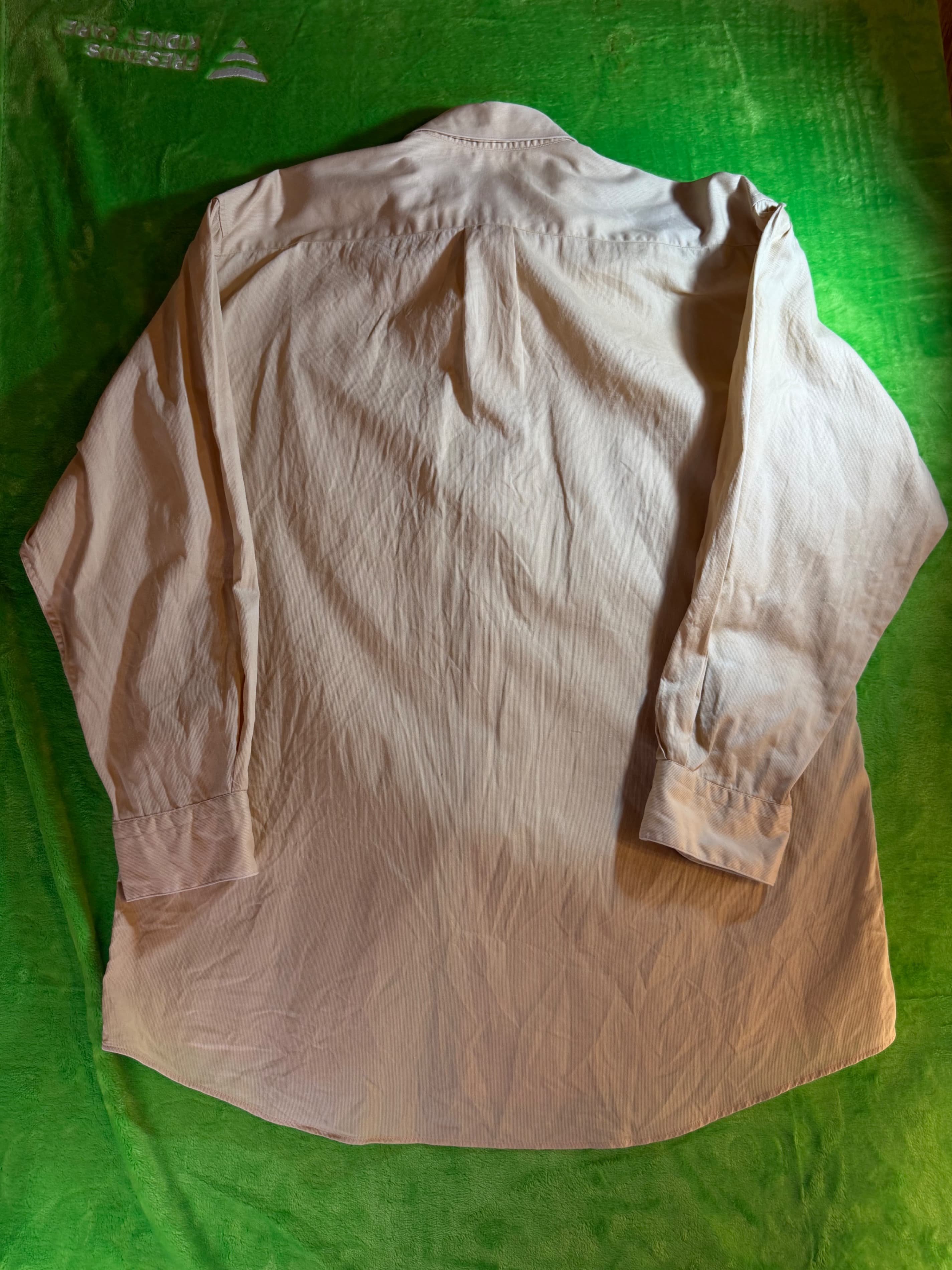Perry Ellis Portfolio Mens 16.5 34/35 Tan Cotton Long Sleeve Dress Shirt - Thumbnail 2