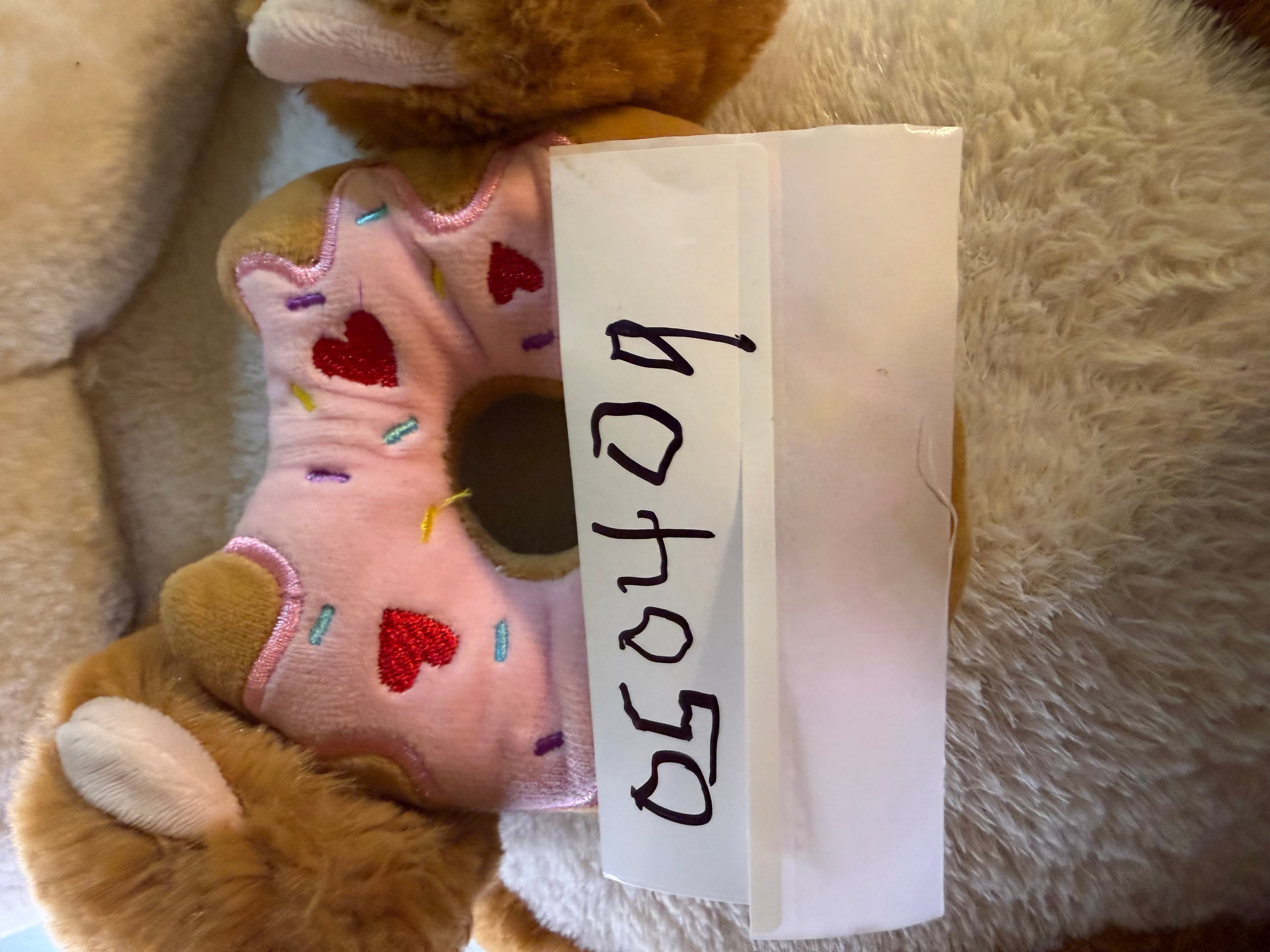 Large Plush Hamster with Donut Accessory Stuffed Animal Toy - Thumbnail 5