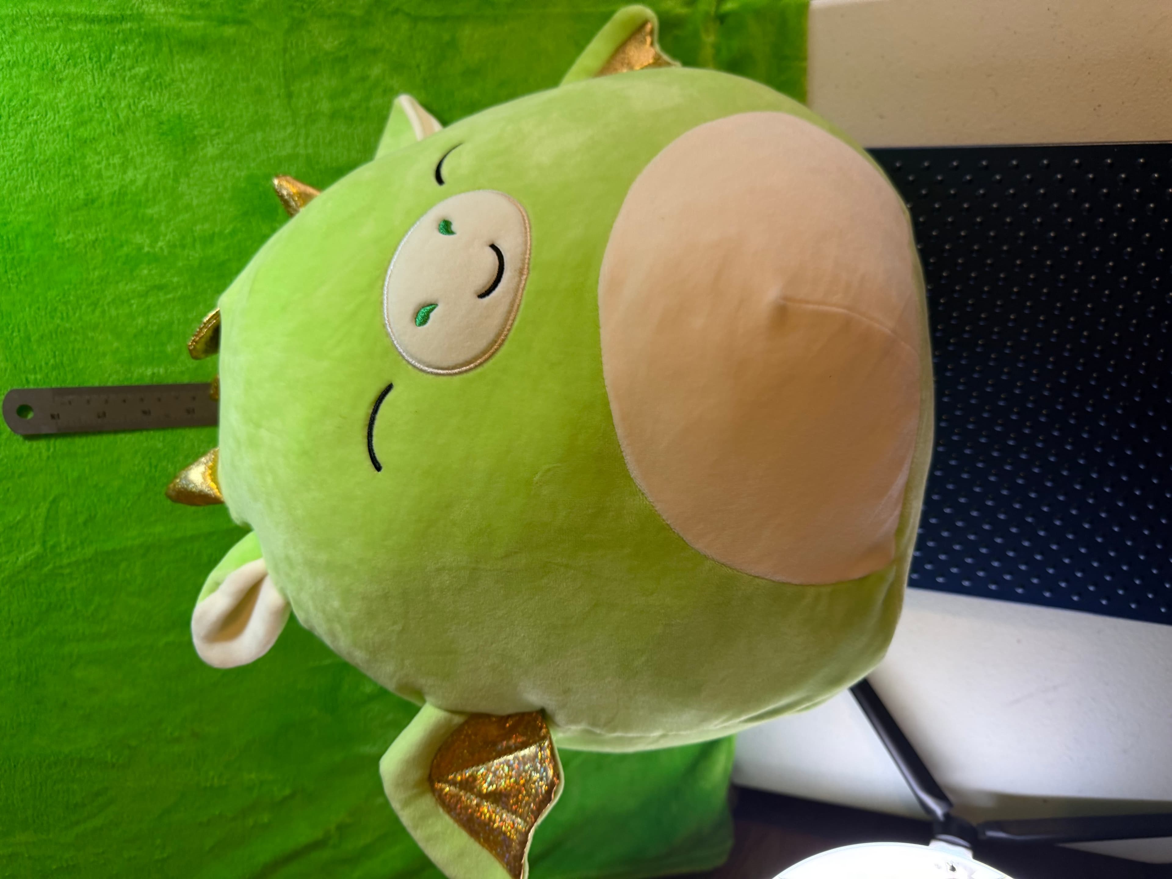 Squishmallows Green Dragon Plush Toy with Gold Accents - Thumbnail 2