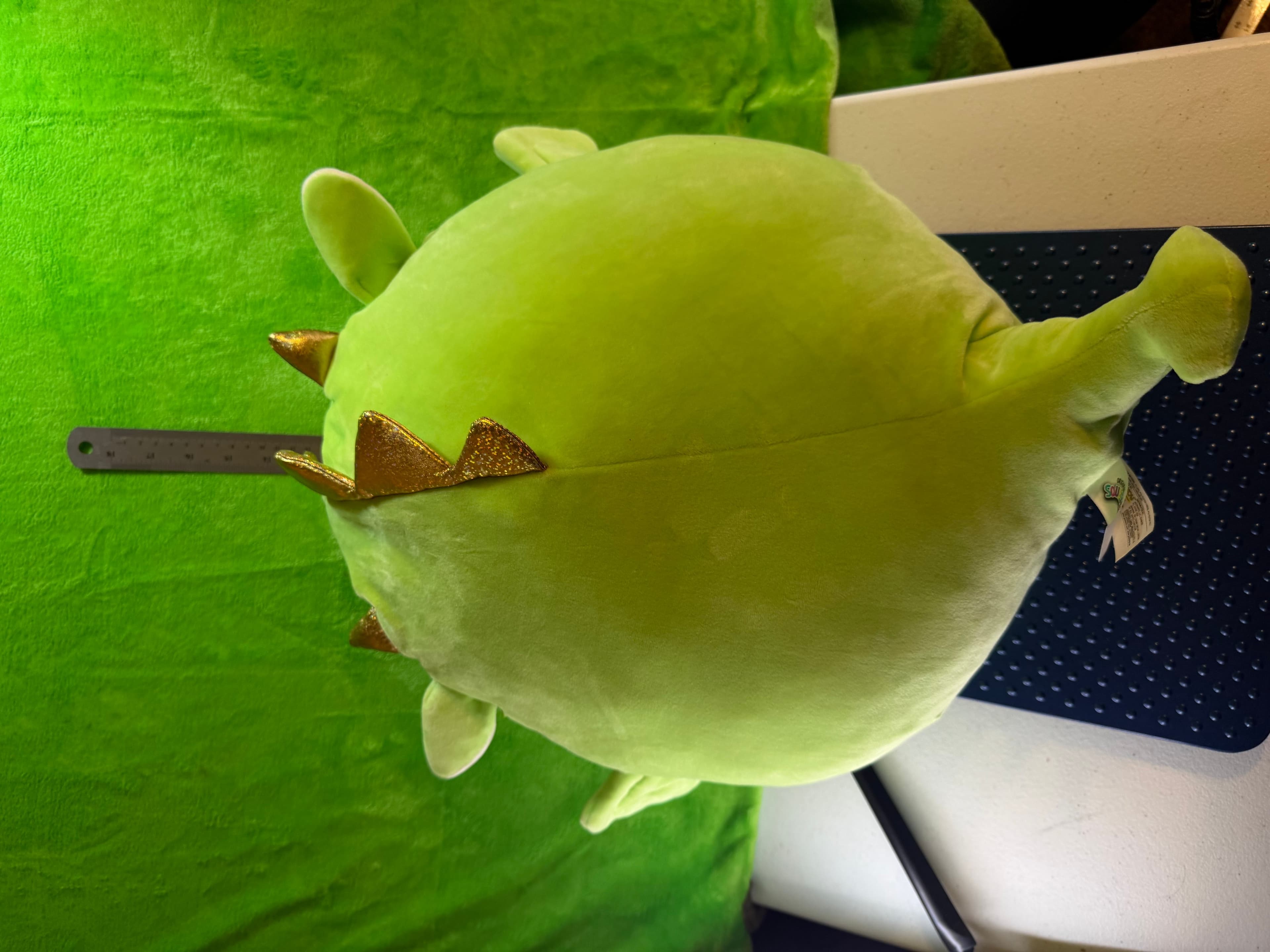 Squishmallows Green Dragon Plush Toy with Gold Accents - Thumbnail 3