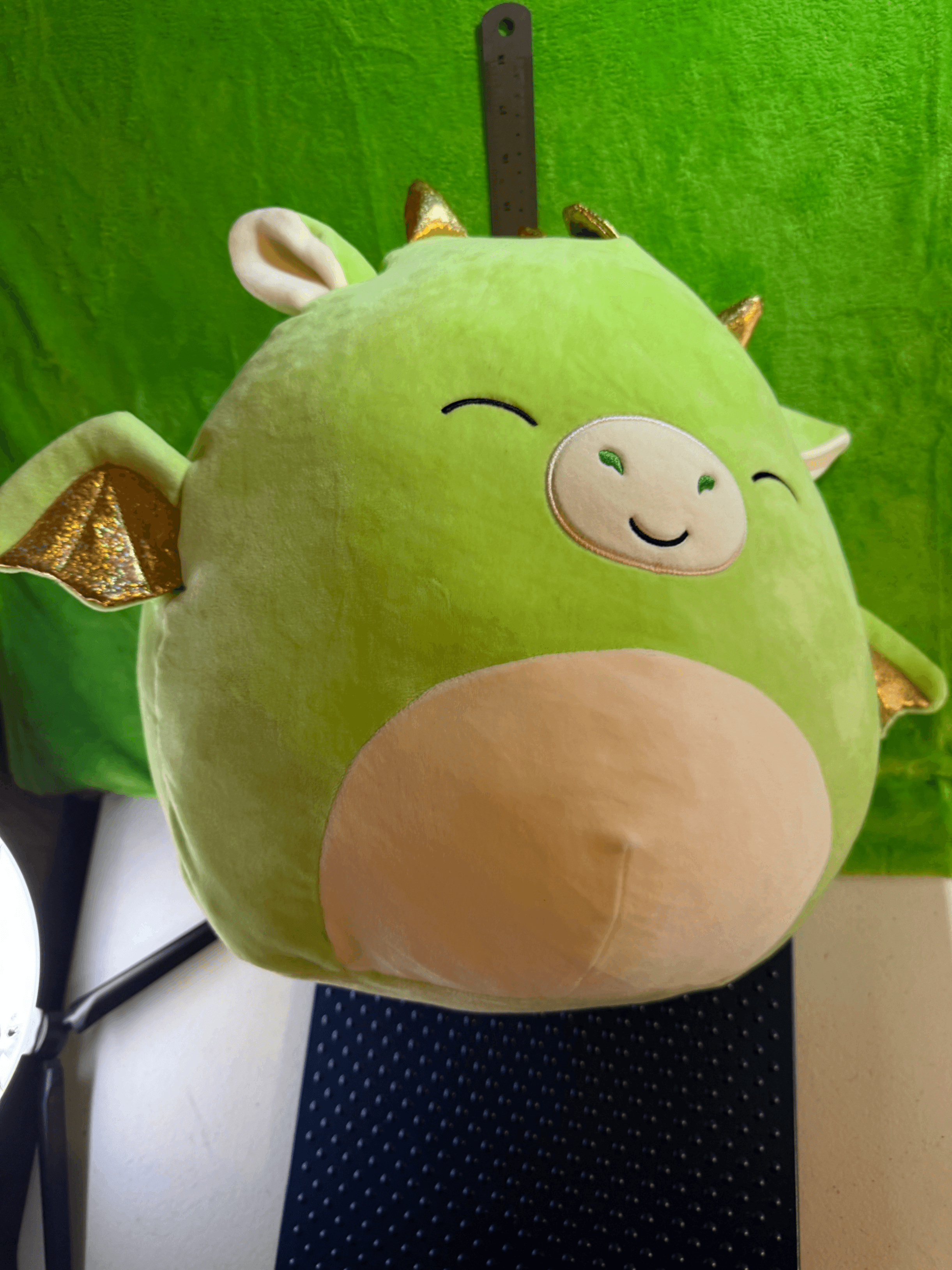 Squishmallows Green Dragon Plush Toy with Gold Accents - Image 1