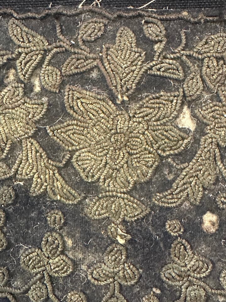 Vintage Embroidered Lace Appliques Floral Design - Thumbnail 2