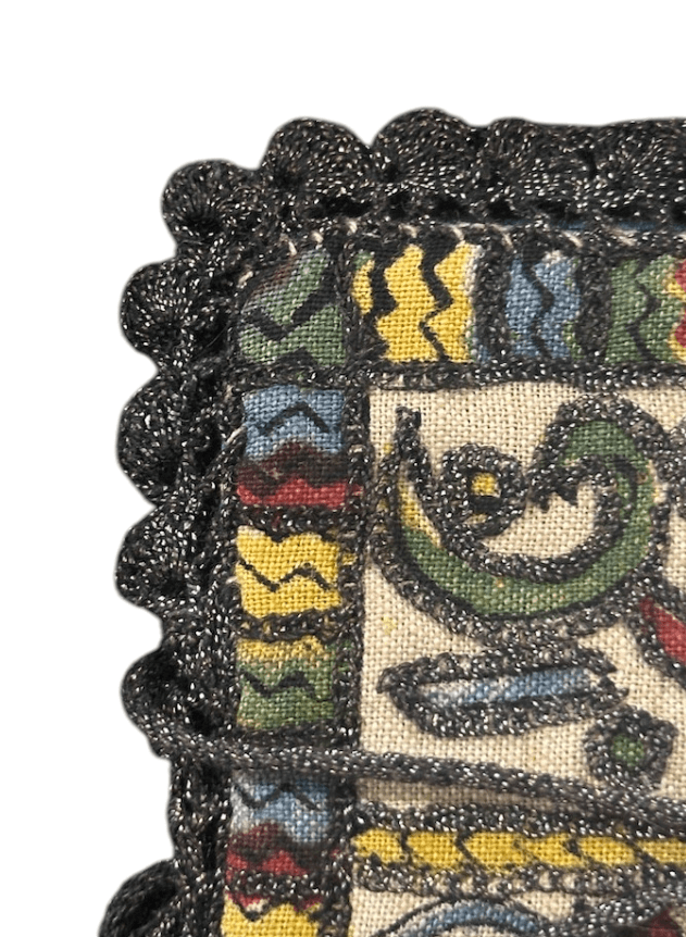 Vintage Turkish Embroidered Drawstring Bag - Thumbnail 7