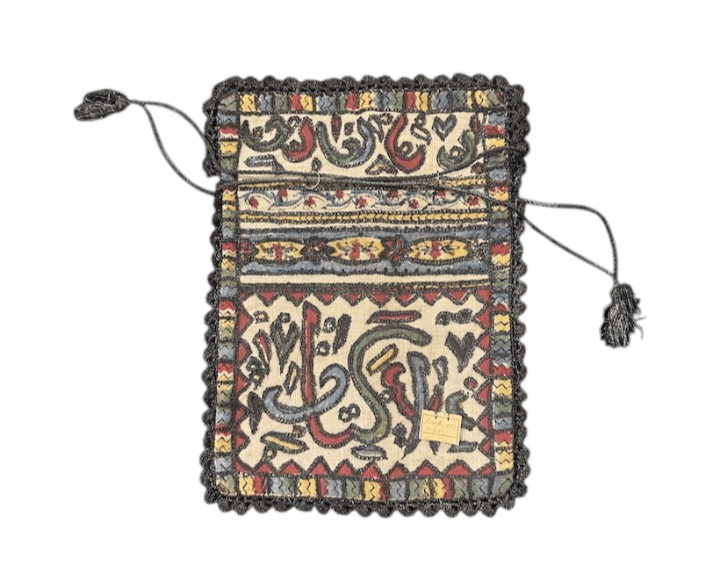 Vintage Turkish Embroidered Drawstring Bag - Thumbnail 2