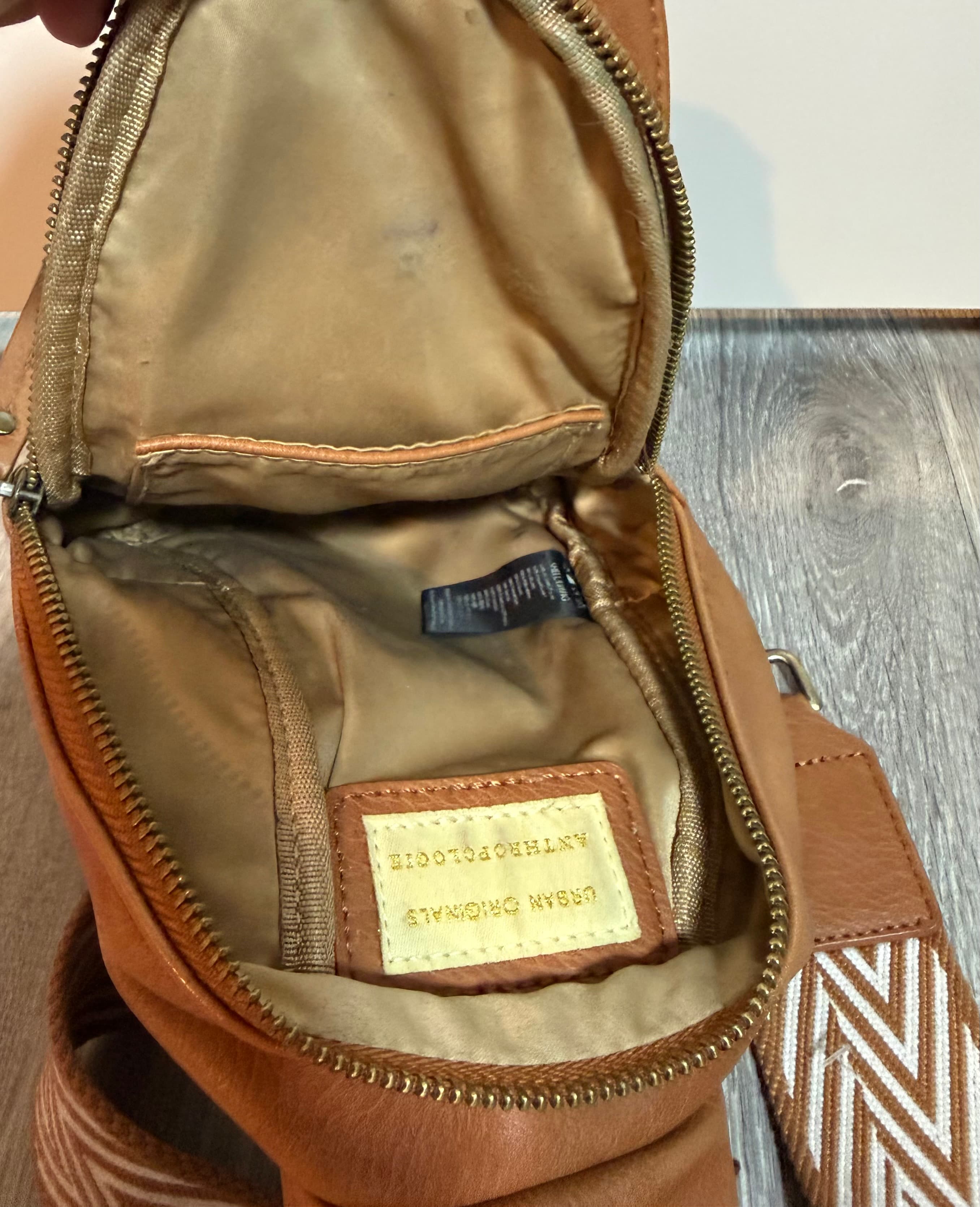 Urban Originals for Anthropologie Brown Crossbody Bag - Thumbnail 3