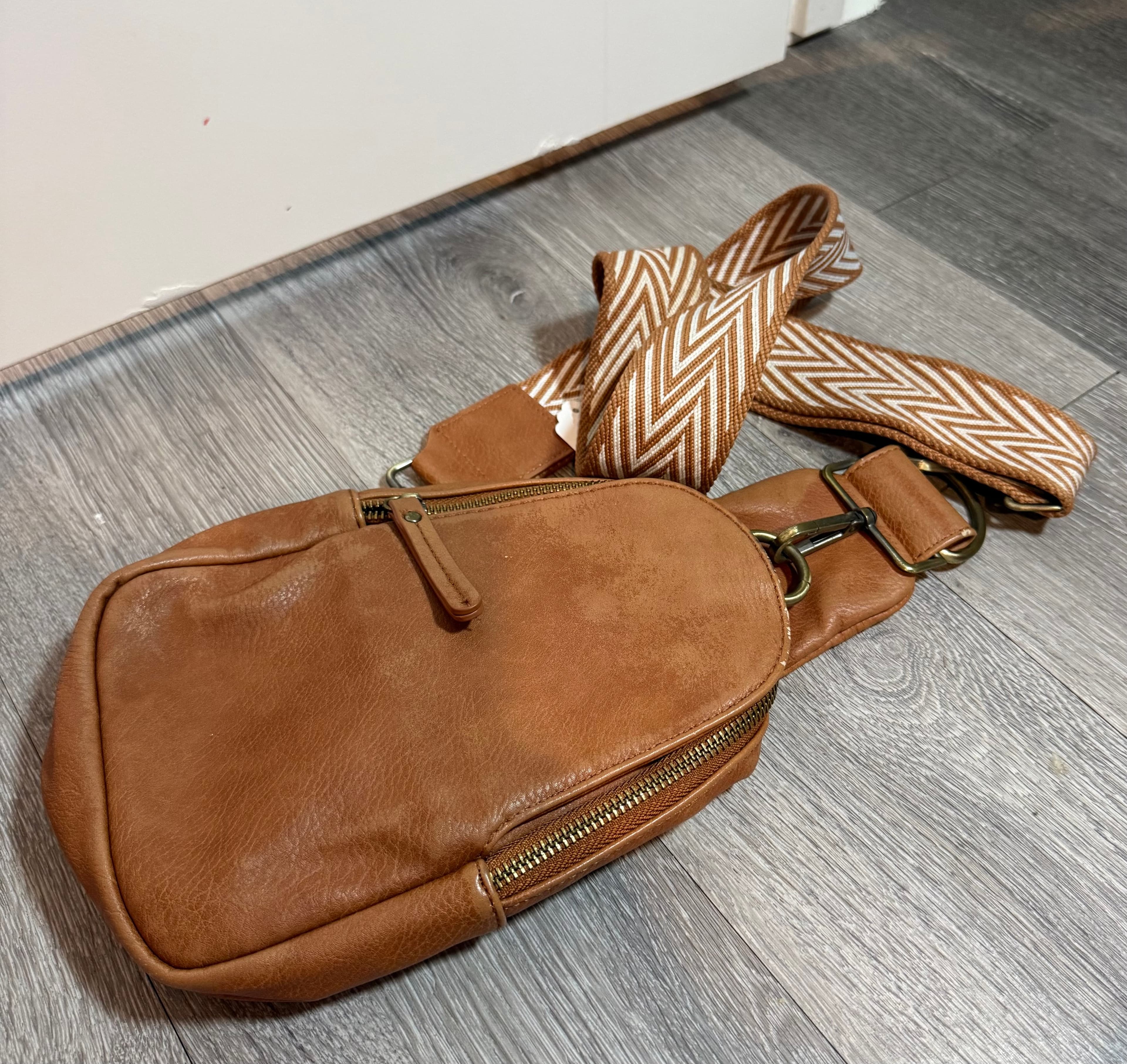 Urban Originals for Anthropologie Brown Crossbody Bag - Image 1