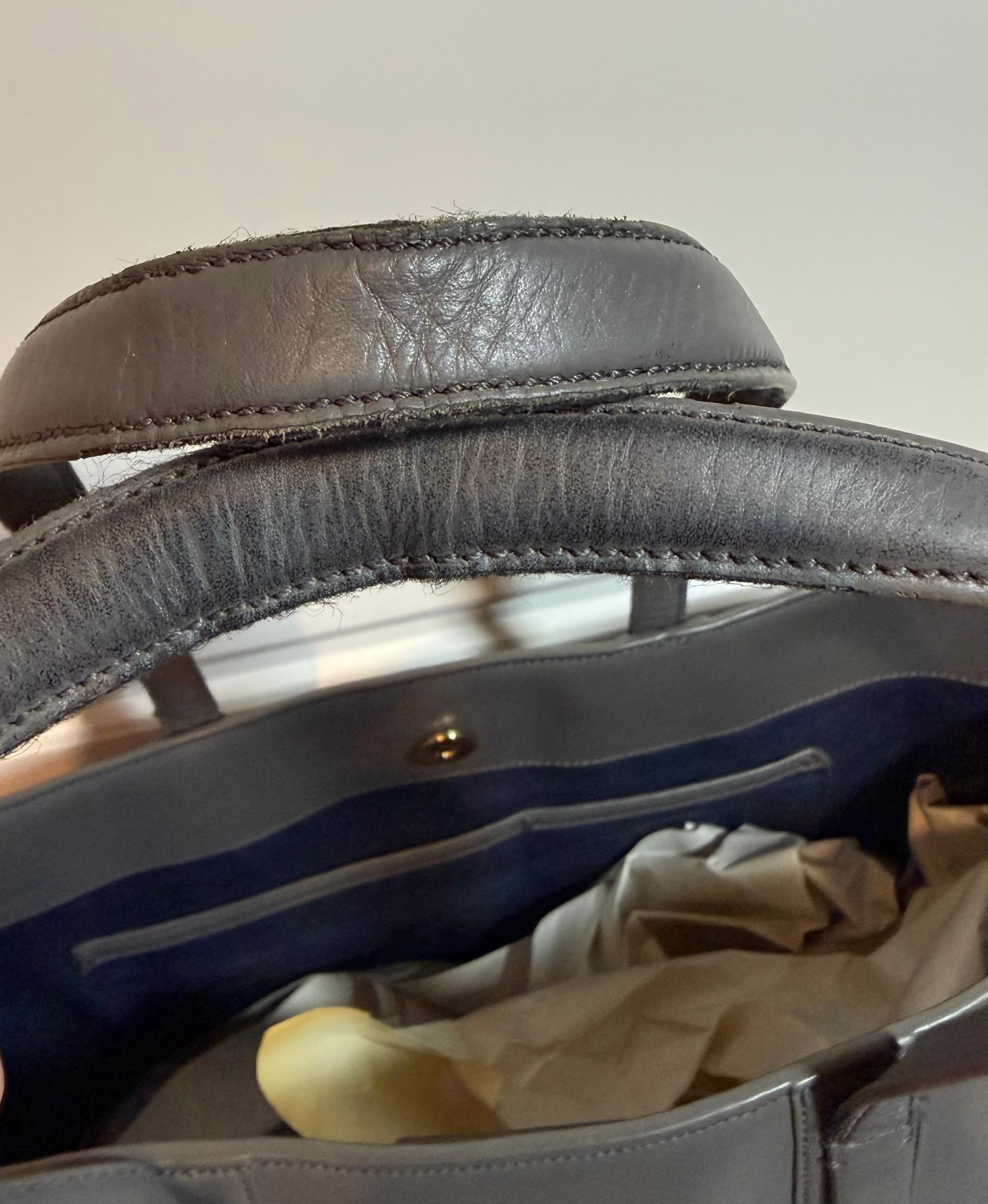 Cole Haan Leather Tote Bag with Dual Handles - Thumbnail 6