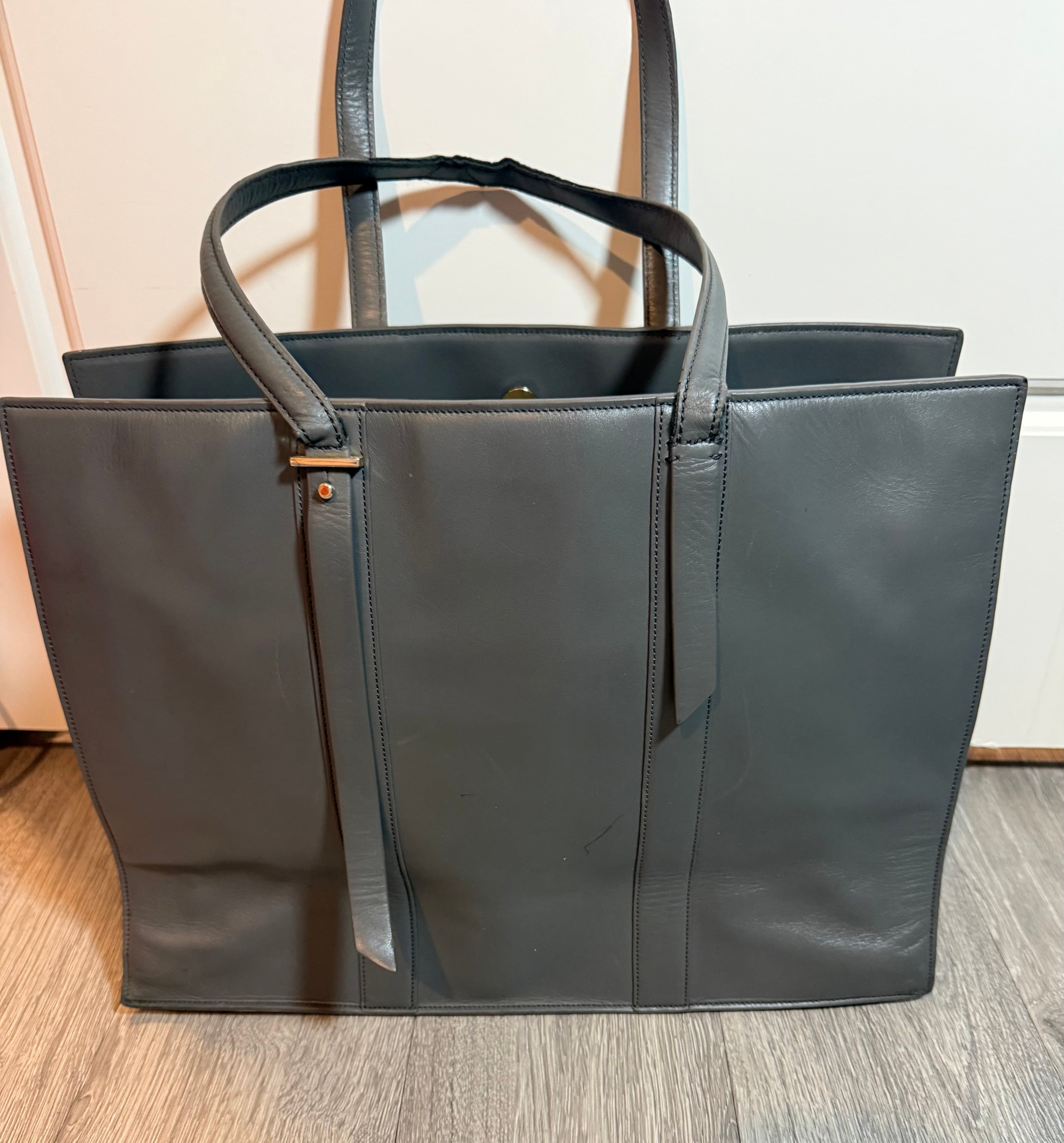 Cole Haan Leather Tote Bag with Dual Handles - Thumbnail 3