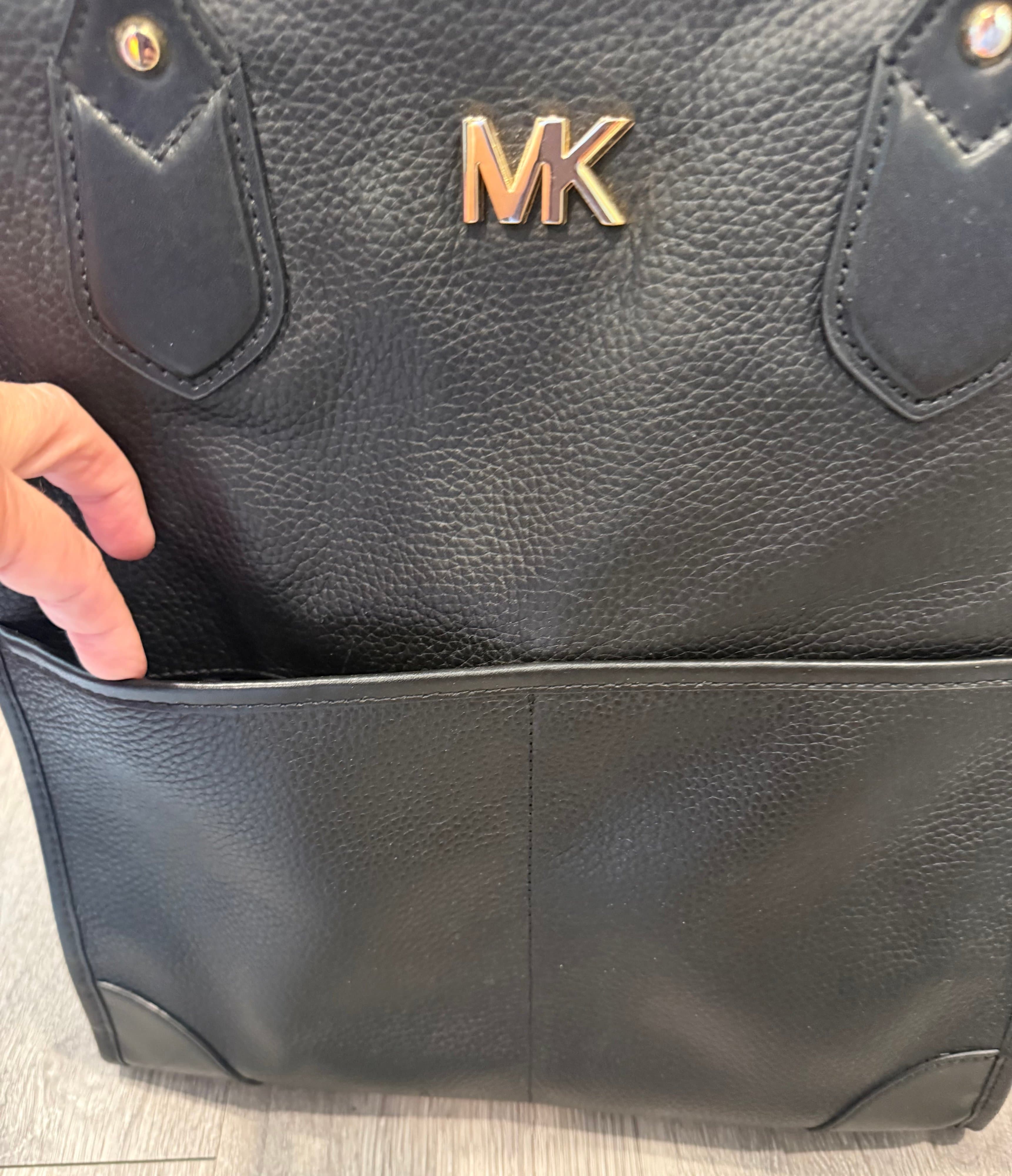 Michael Kors Black Leather Tote Bag - Thumbnail 2