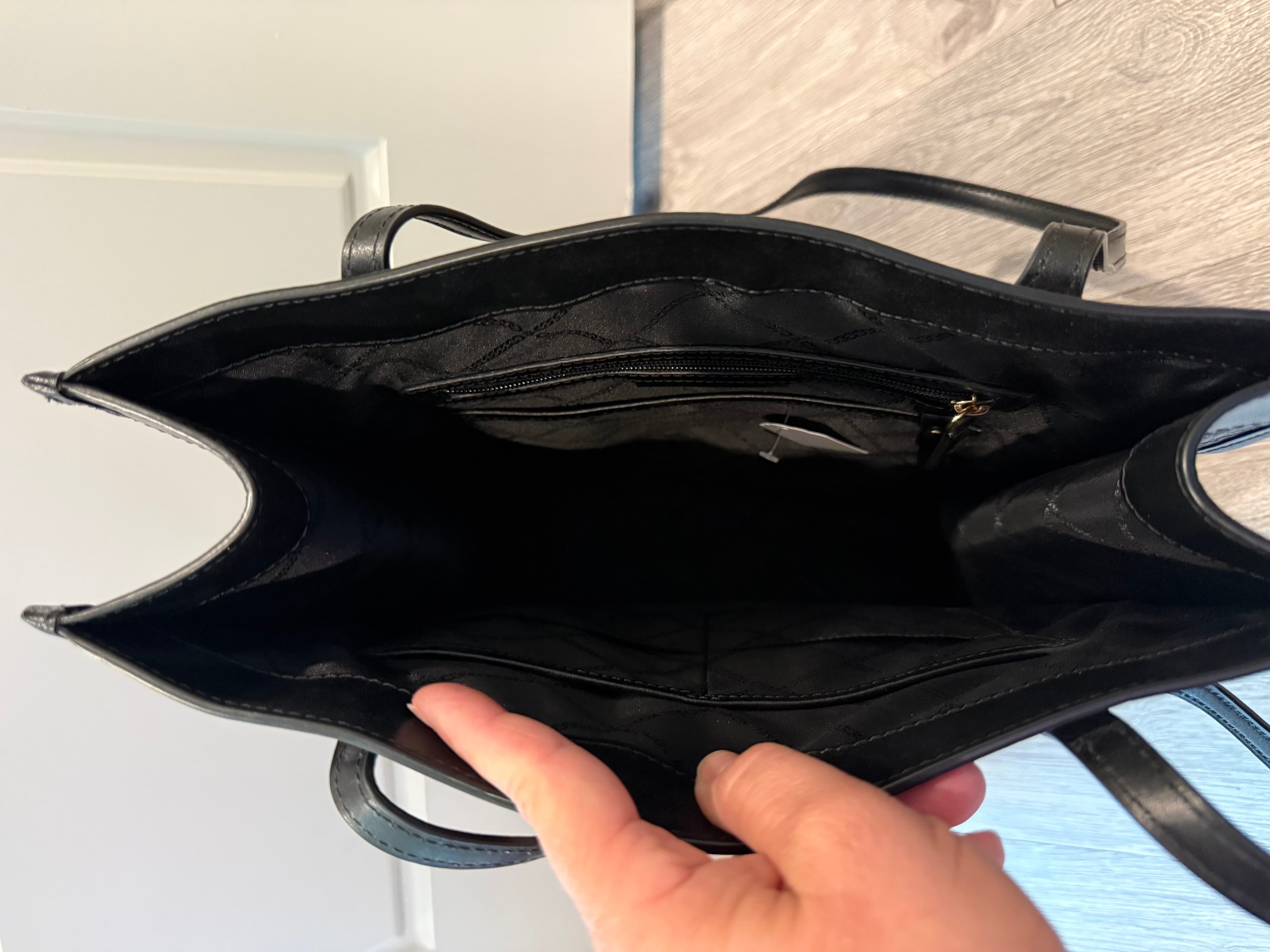 Michael Kors Black Leather Tote Bag - Thumbnail 4