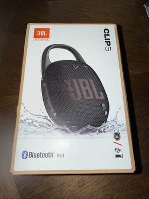 JBL CLIP 5 Portable Bluetooth Waterproof Speaker, Brand New In The Sealed Box! - Image 1