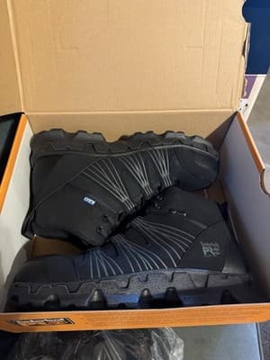 MEN'S TIMBERLAND PRO POWERTRAIN MID ESD WORK BOOTS SIZE 7.5 US MENS - Image 1