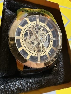 Invicta 22571 Vintage Automatic Skeletonized Dial Mens Watch CEO SIGNED CASE! 🔥 - Thumbnail 9