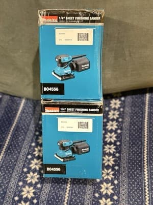 Makita BO4556 1/4" Low Noise Level 14,000 OPM Sheet Finishing Sander NEW IN BOX! - Thumbnail 13