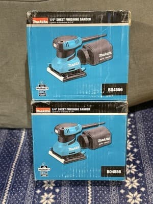 Makita BO4556 1/4" Low Noise Level 14,000 OPM Sheet Finishing Sander NEW IN BOX! - Thumbnail 11