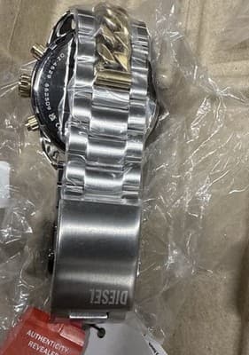 Diesel DZ4629 Spiked Chronograph Men’s Watch Gold/Silver Stainless Steel – New - Thumbnail 2