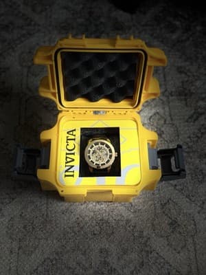 Invicta 22571 Vintage Automatic Skeletonized Dial Mens Watch CEO SIGNED CASE! 🔥 - Thumbnail 4