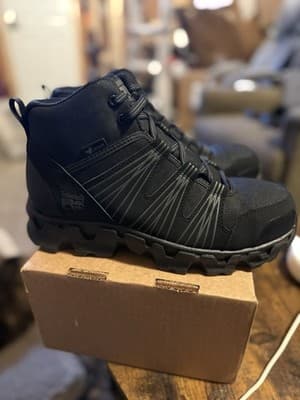 MEN'S TIMBERLAND PRO POWERTRAIN MID ESD WORK BOOTS SIZE 7.5 US MENS - Thumbnail 2
