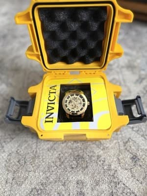 Invicta 22571 Vintage Automatic Skeletonized Dial Mens Watch CEO SIGNED CASE! 🔥 - Thumbnail 5