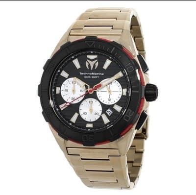 TechnoMarine Seven Seas Chronograph GMT Quartz Black Dial Men's Watch TM-725033 - Image 1