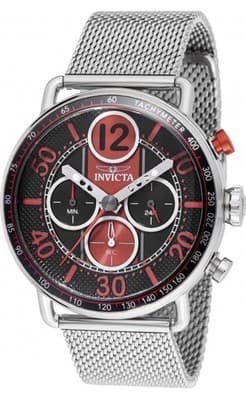 Invicta Men's 44mm Speedway GEARSHIFT Chronograph RED DIAL Silver Tone 49372 🔥 - Image 1