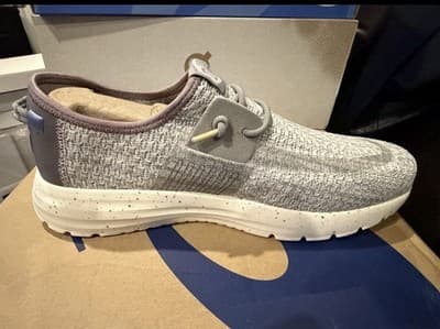 HEYDUDE Sirocco Sport Stripe Slip-On Casual Shoes for Ladies - Grey US SIZE 6 - Image 1