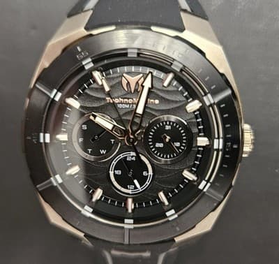 TechnoMarine Cruise Men's Quartz Watch 43mm Rose Gold/Black Gray TM-125029 NIB - Image 1
