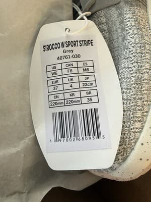 HEYDUDE Sirocco Sport Stripe Slip-On Casual Shoes for Ladies - Grey US SIZE 6 - Thumbnail 5