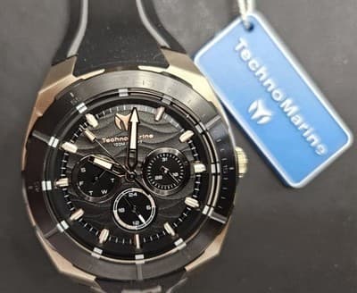 TechnoMarine Cruise Men's Quartz Watch 43mm Rose Gold/Black Gray TM-125029 NIB - Thumbnail 2