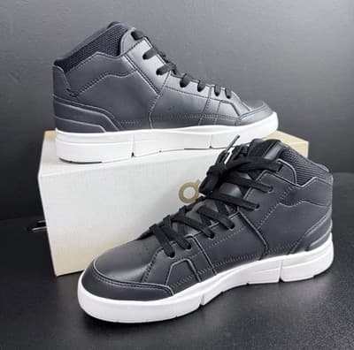 Women’s 6.5 On Running The Roger Clubhouse Mid Shoes Black Eclipse 98.98498 NIB - Thumbnail 4