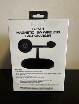Powerxcel 3-in-1 Magnetic 15W Wireless Charger *NEW* Fast Charger - Sealed Box - Thumbnail 2